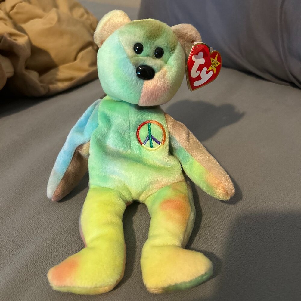 peace beanie baby